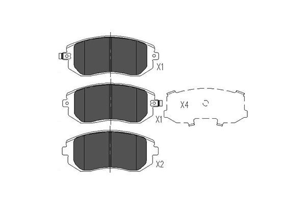 KAVO PARTS Комплект тормозных колодок, дисковый тормоз KBP-8004